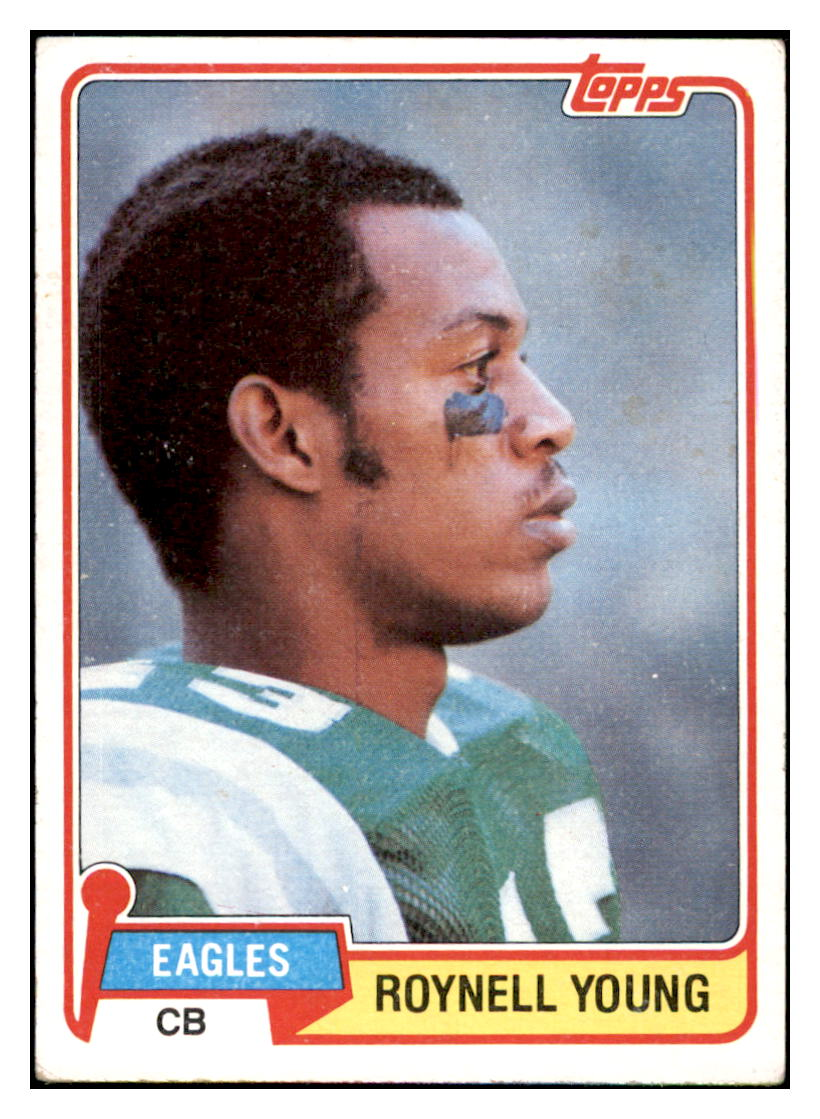 1981 Topps Roynell
Young RC Philadelphia Eagles Football
Card GMMGA simple Xclusive Collectibles