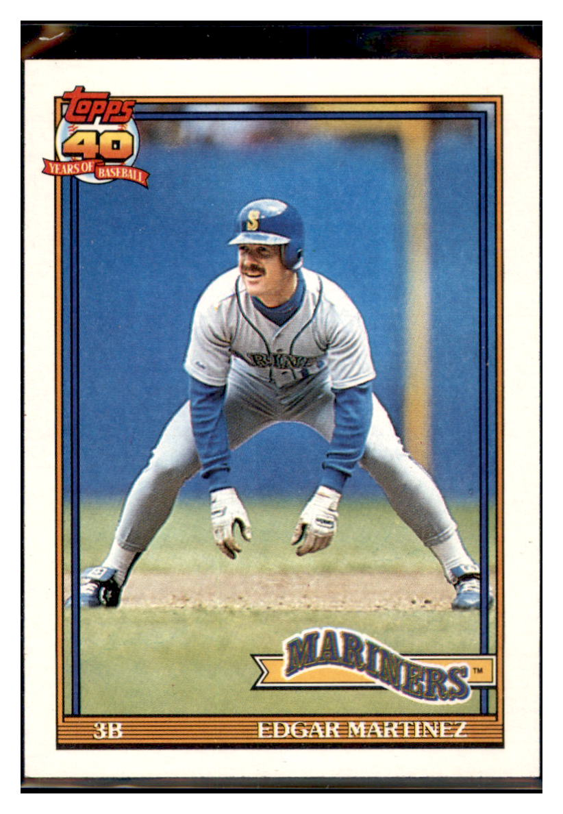 1991 Topps Edgar
Martinez Seattle Mariners Baseball
Card GMMGA simple Xclusive Collectibles