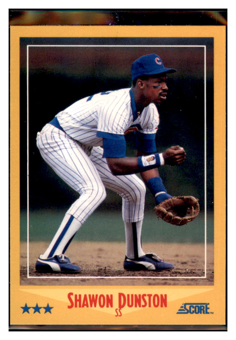 1988 Score Shawon, Dunston Chicago Cubs Baseball Card, GMMGA