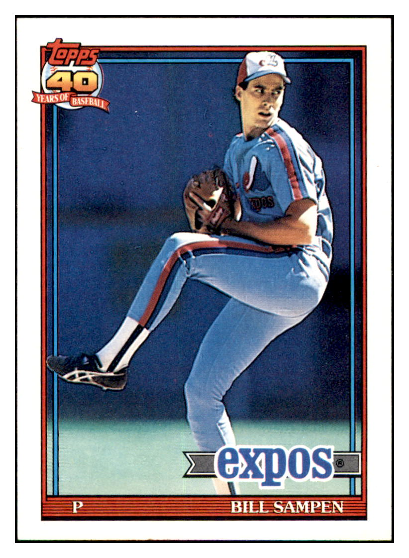 1991 Topps Bill Sampen   Montreal Expos Baseball Card GMMGA simple Xclusive Collectibles
