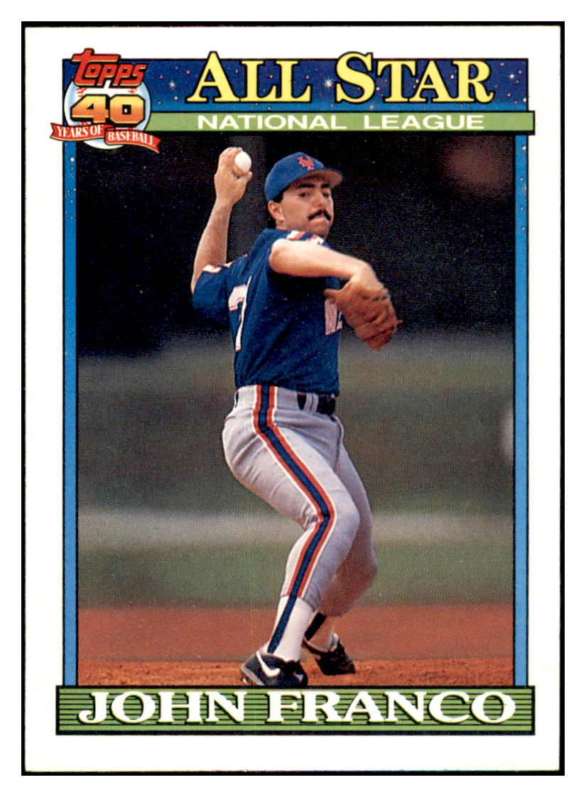 1991 Topps John Franco   AS, LL New York Mets Baseball Card GMMGA simple Xclusive Collectibles