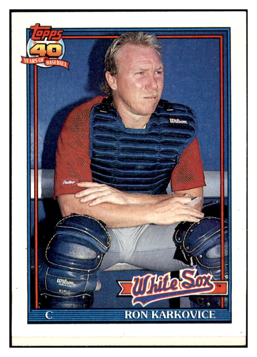 1991 Topps Ron
  Karkovice   Chicago White Sox Baseball
  Card GMMGA simple Xclusive Collectibles