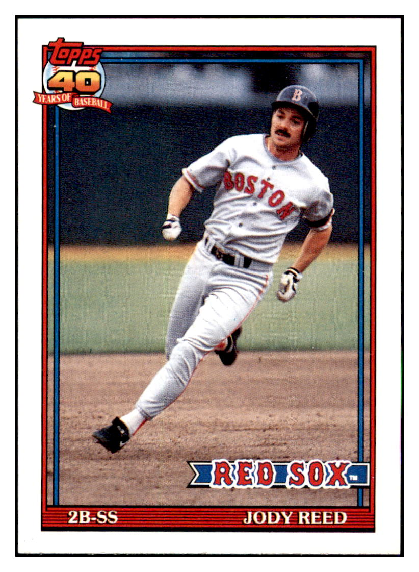 1991 Topps Jody Reed   Boston Red Sox Baseball Card GMMGA simple Xclusive Collectibles