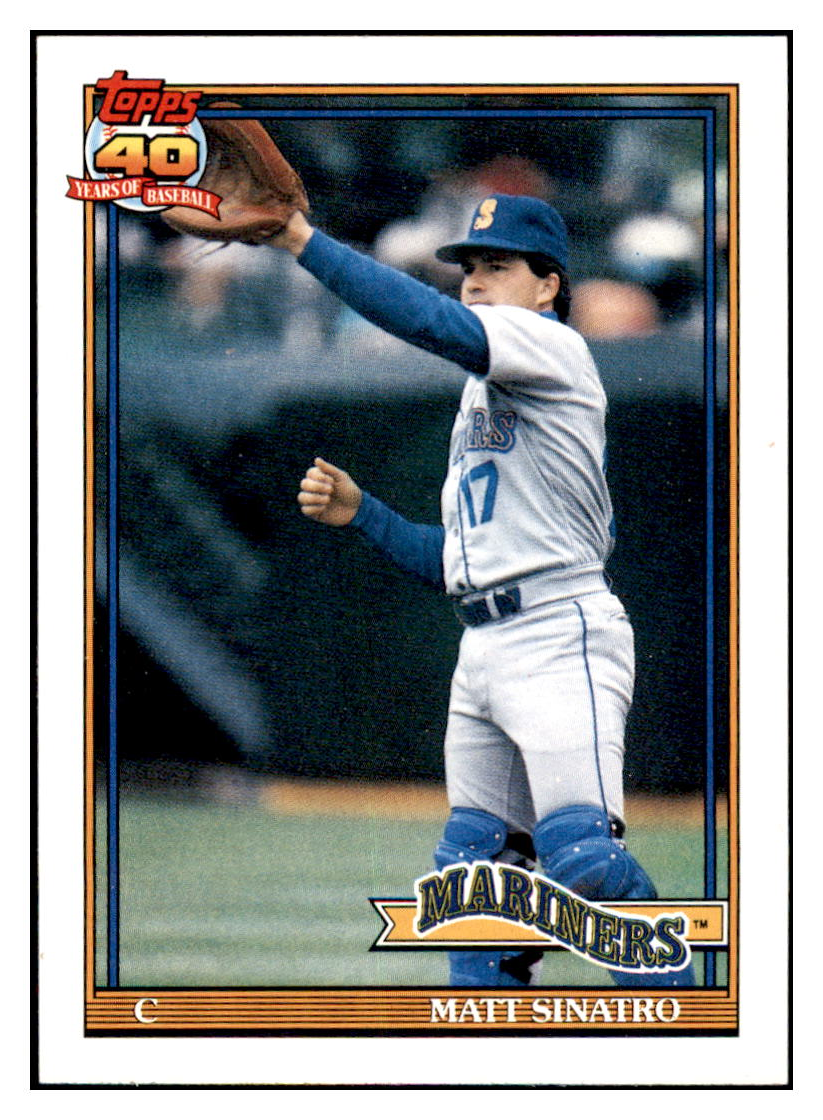 1991 Topps Matt Sinatro   Seattle Mariners Baseball Card GMMGA simple Xclusive Collectibles