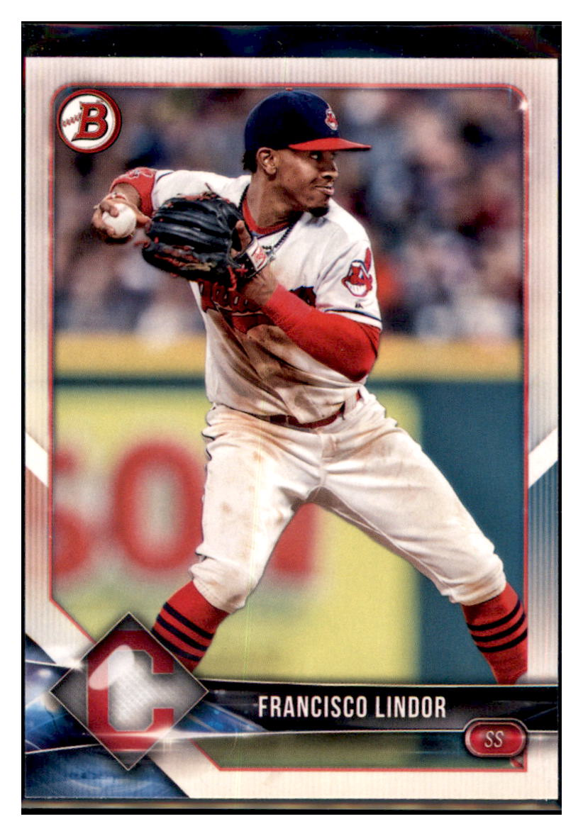 2018 Bowman Francisco
  Lindor   Cleveland Indians Baseball
  Card GMMGA simple Xclusive Collectibles   