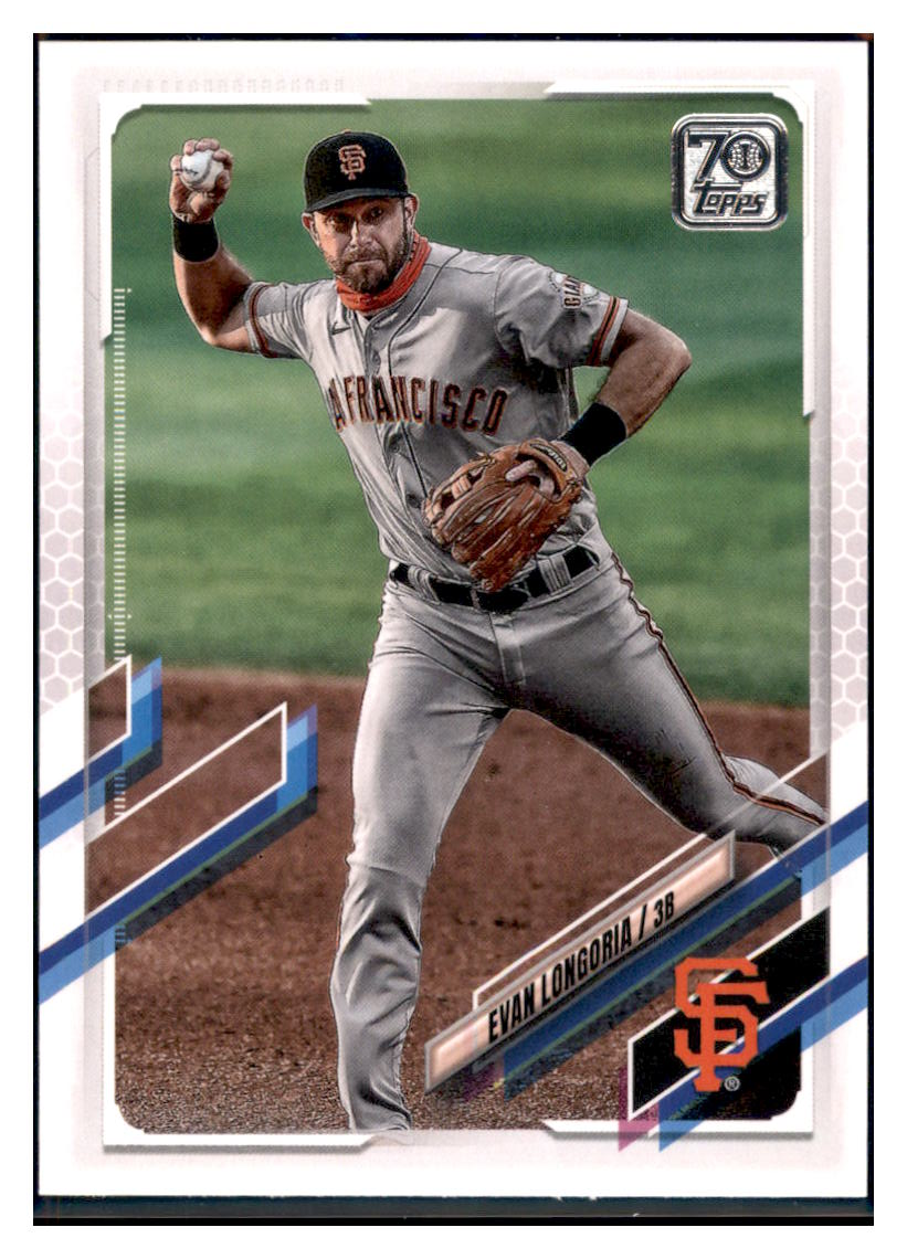 2021 Topps Evan
  Longoria   San Francisco Giants
  Baseball Card GMMGB simple Xclusive Collectibles   