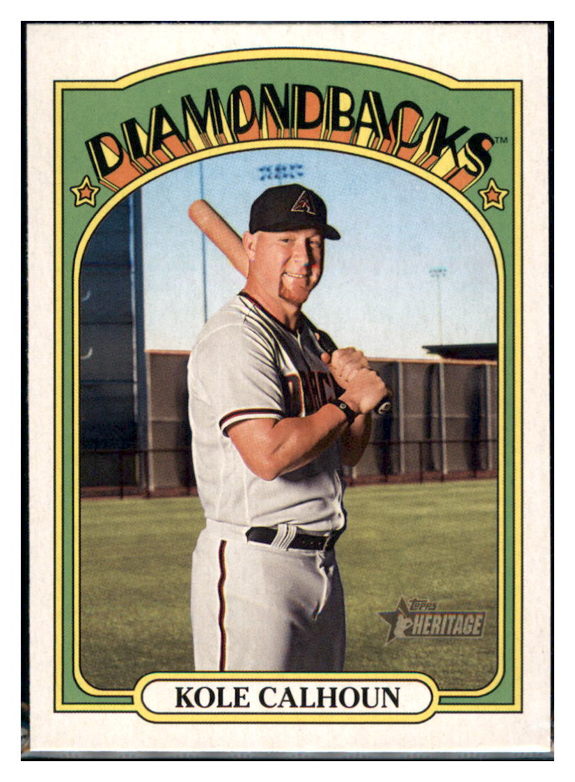 2021 Topps Heritage Kole
  Calhoun   Arizona Diamondbacks Baseball
  Card GMMGB simple Xclusive Collectibles
