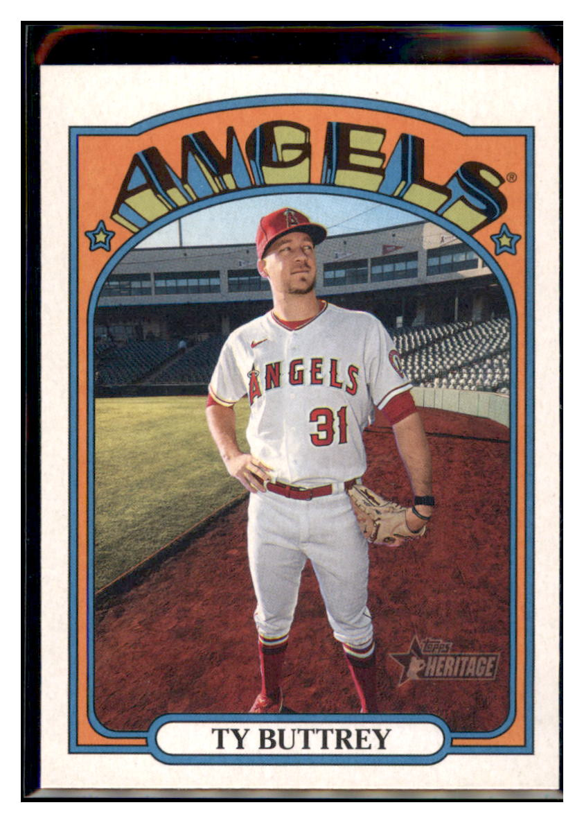 2021 Topps Heritage Ty
  Buttrey   Los Angeles Angels Baseball
  Card GMMGB simple Xclusive Collectibles   