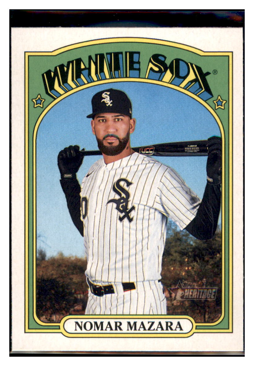 2021 Topps Heritage Nomar
  Mazara   Chicago White Sox Baseball
  Card GMMGB simple Xclusive Collectibles