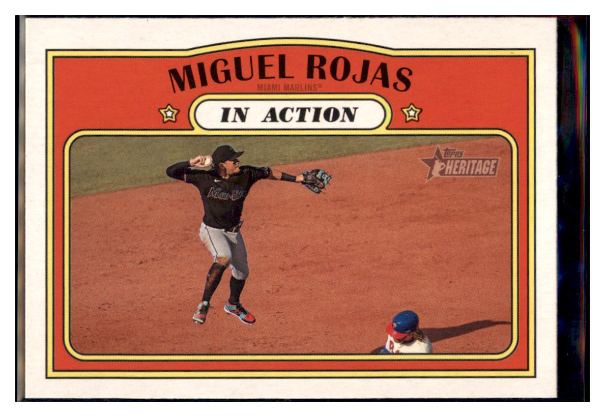 2021 Topps Heritage Miguel
  Rojas   IA Miami Marlins Baseball Card
  GMMGB simple Xclusive Collectibles   