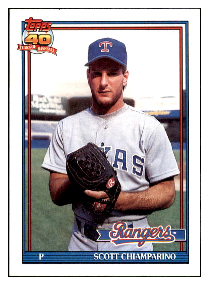 1991 Topps Scott
  Chiamparino   Texas Rangers Baseball
  Card GMMGB simple Xclusive Collectibles