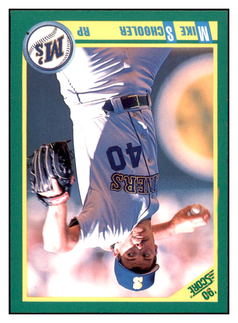 1990 Score Mike
Schooler Seattle Mariners Baseball
Card GMMGB simple Xclusive Collectibles