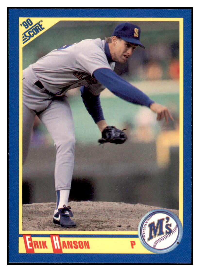 1990 Score Erik Hanson UER Seattle Mariners Baseball Card GMMGB simple Xclusive Collectibles