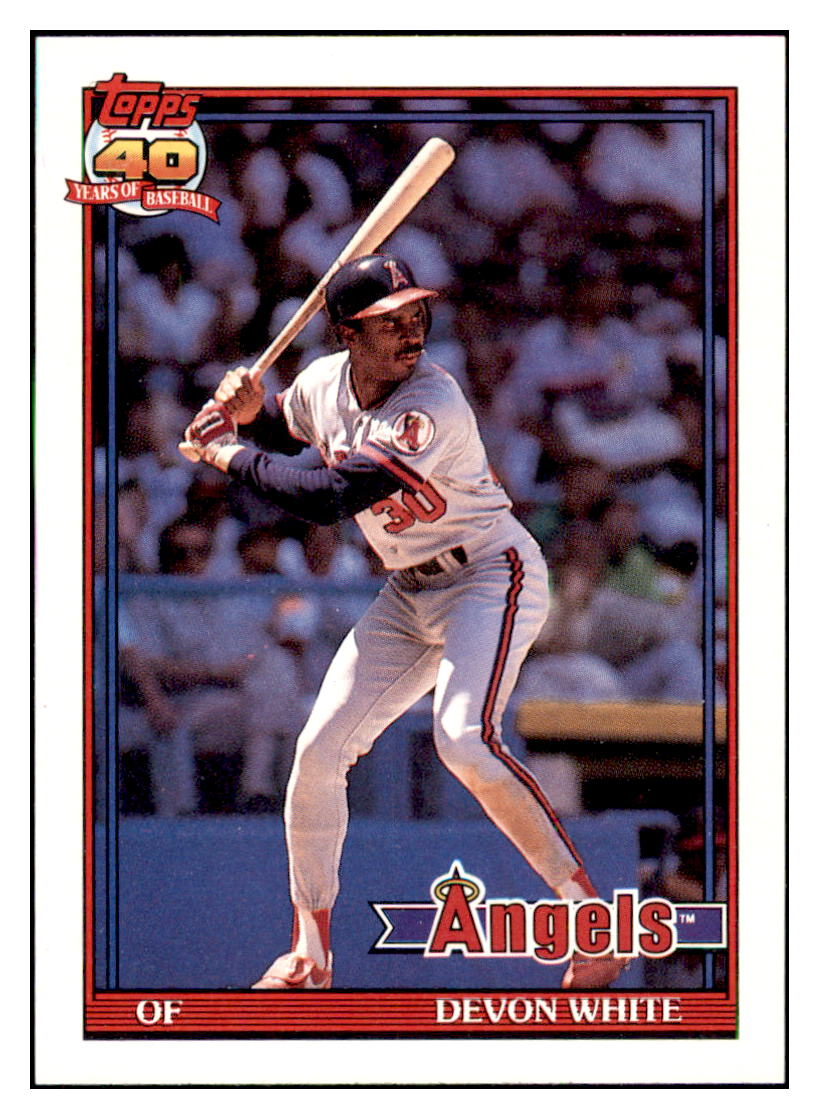 1991 Topps Devon White California Angels Baseball Card GMMGC simple Xclusive Collectibles