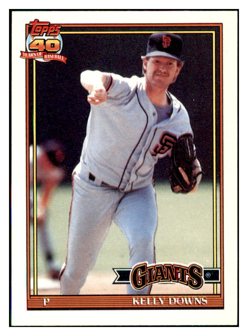 1991 Topps Kelly Downs San Francisco Giants Baseball Card GMMGC simple Xclusive Collectibles
