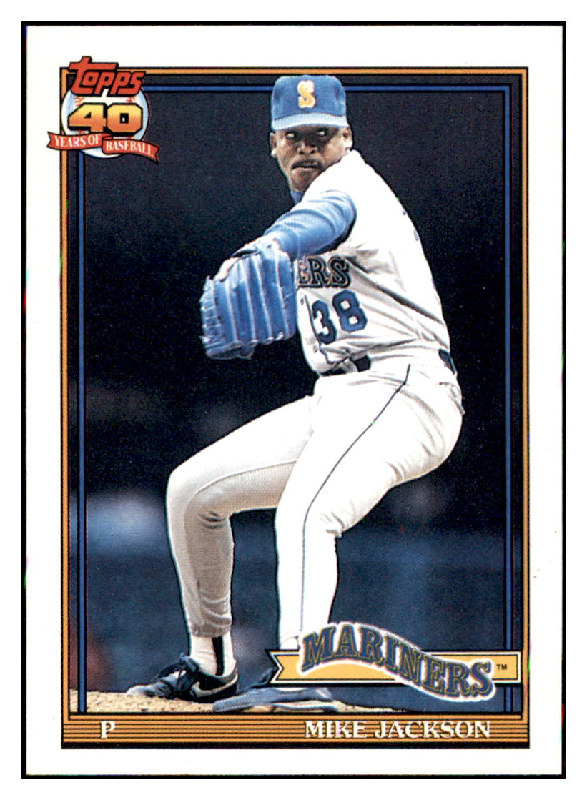 1991 Topps Mike Jackson    Seattle Mariners Baseball Card GMMGC simple Xclusive Collectibles