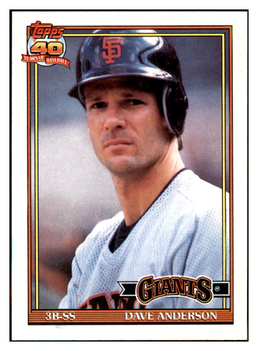 1991 Topps Dave
Anderson San Francisco Giants
Baseball Card GMMGC simple Xclusive Collectibles