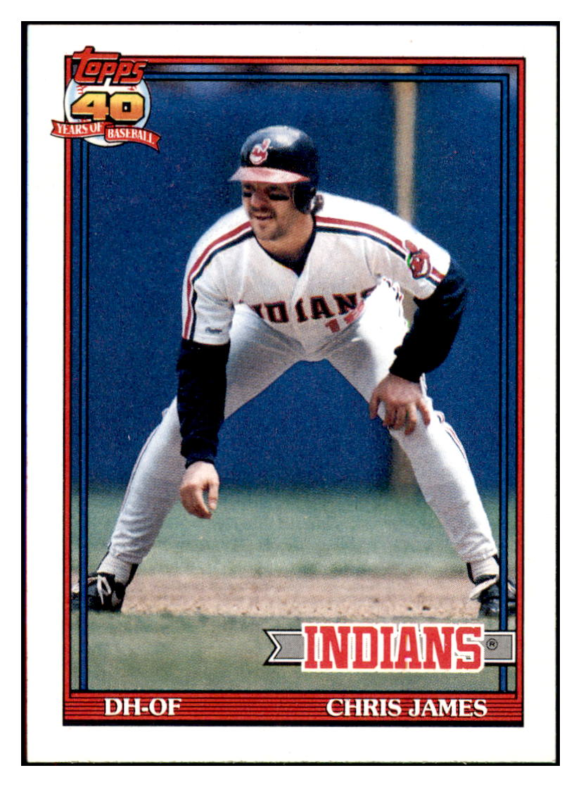 1991 Topps Chris James Cleveland Indians Baseball Card GMMGC_1a simple Xclusive Collectibles