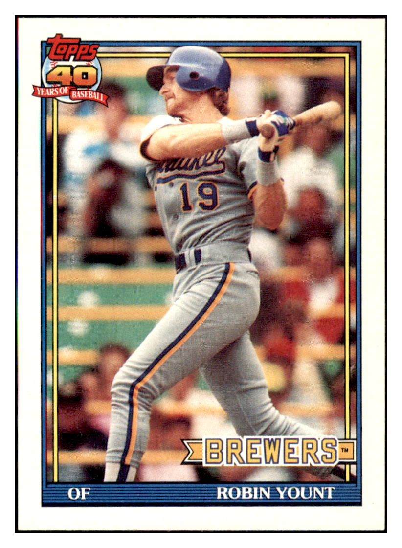 1991 Topps Robin Yount    Milwaukee Brewers Baseball Card GMMGC simple Xclusive Collectibles