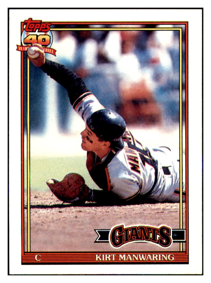 1991 Topps Kirt
  Manwaring    San Francisco Giants
  Baseball Card GMMGC simple Xclusive Collectibles   