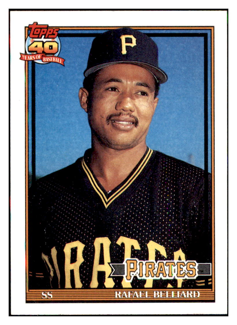 1991 Topps Rafael
  Belliard    Pittsburgh Pirates Baseball
  Card GMMGC simple Xclusive Collectibles