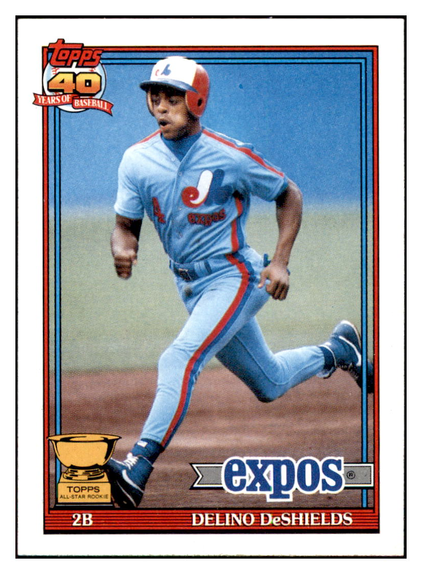 1991 Topps Delino DeShields
Montreal
  Expos Baseball Card GMMGC simple Xclusive Collectibles