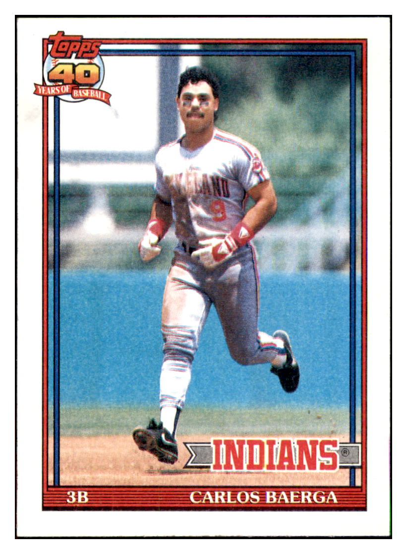 1991 Topps Carlos
  Baerga    Cleveland Indians Baseball
  Card GMMGC simple Xclusive Collectibles