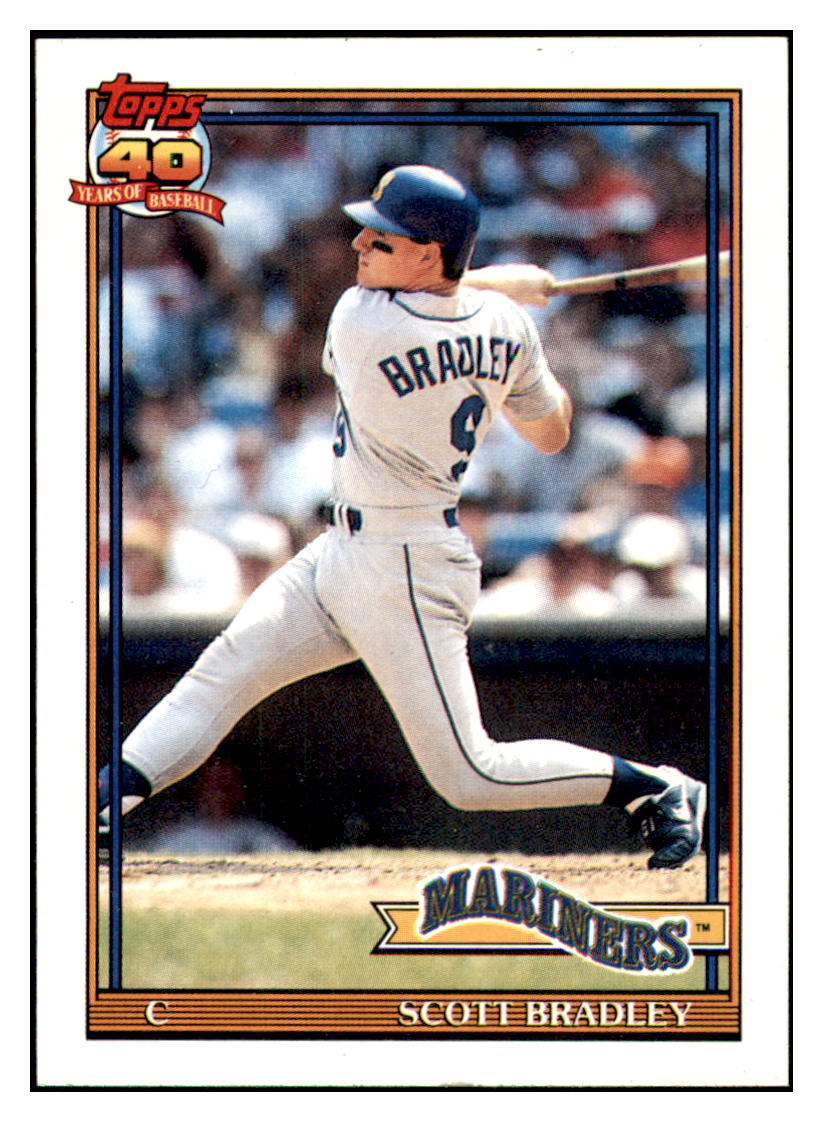 1991 Topps Scott
  Bradley    Seattle Mariners Baseball
  Card GMMGC simple Xclusive Collectibles