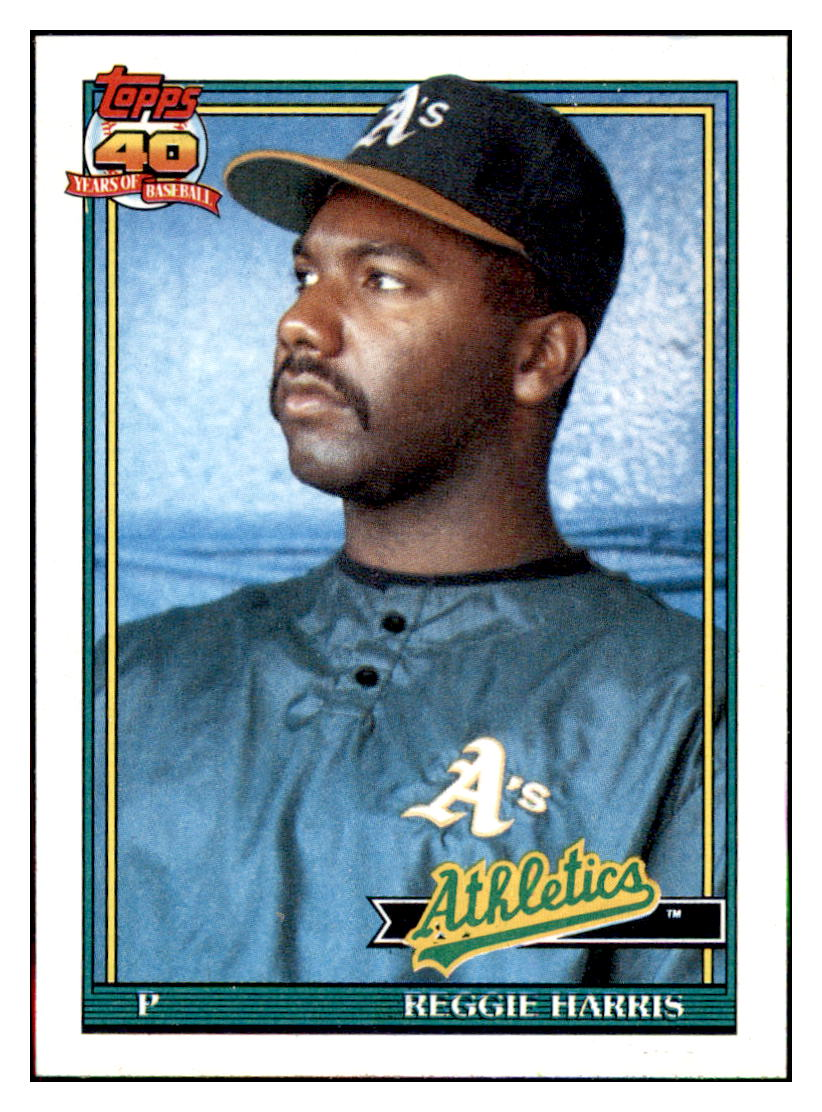 1991 Topps Reggie
  Harris    Oakland Athletics Baseball
  Card GMMGC simple Xclusive Collectibles