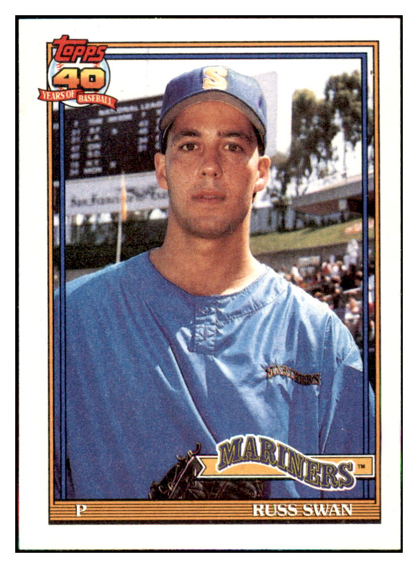 1991 Topps Russ Swan    Seattle Mariners Baseball Card GMMGC simple Xclusive Collectibles