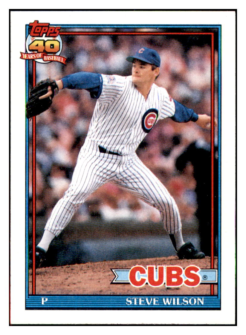 1991 Topps Steve Wilson Chicago Cubs Baseball Card GMMGC simple Xclusive Collectibles