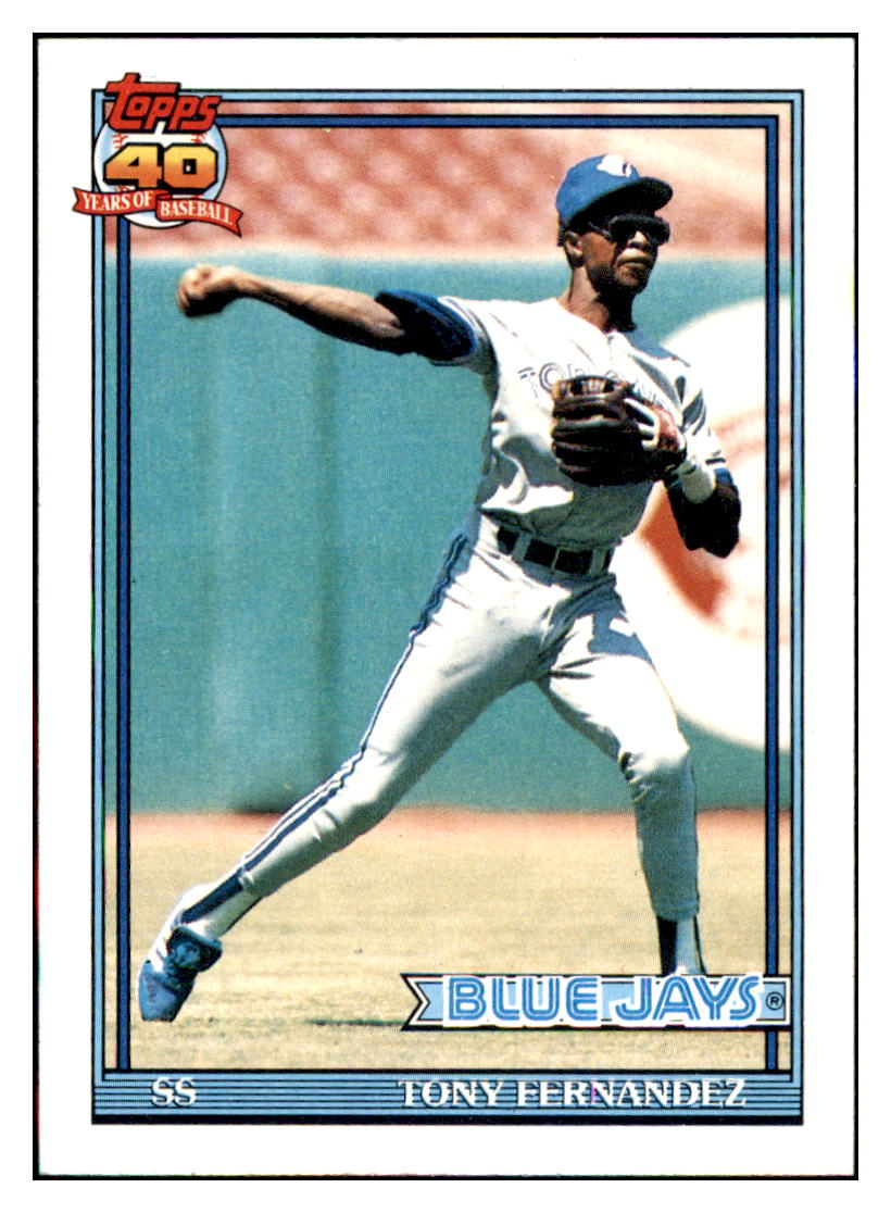 1991 Topps Tony Fernandez Toronto Blue Jays #320 Baseball Card GMMGC