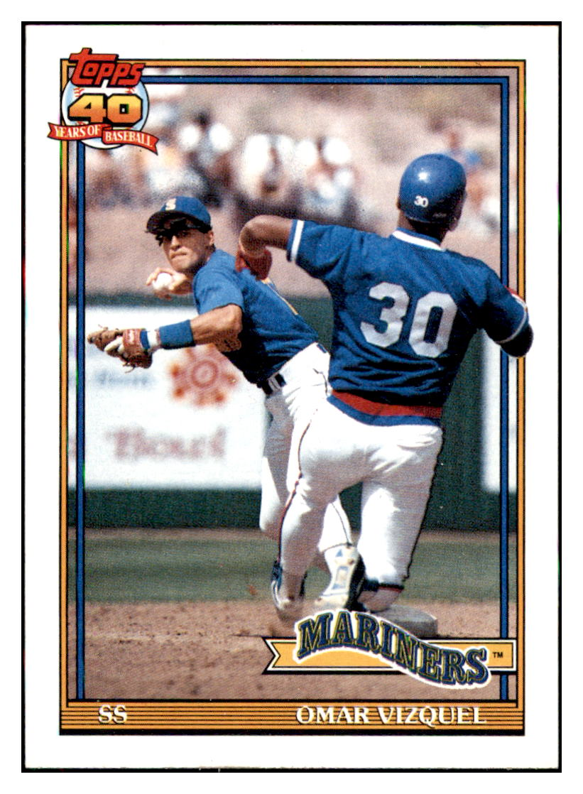 1991 Topps Omar Vizquel    Seattle Mariners Baseball Card GMMGC simple Xclusive Collectibles