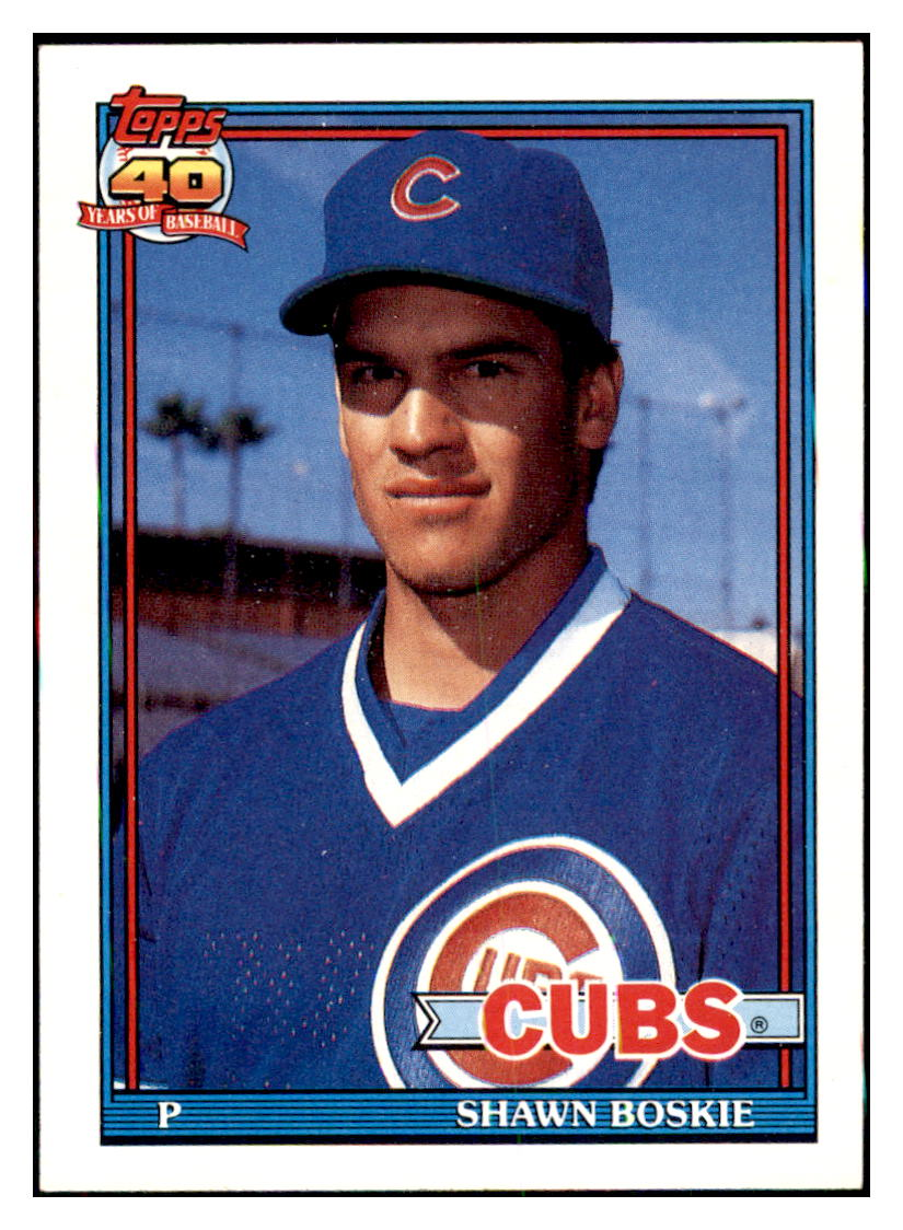 1991 Topps Shawn Boskie Chicago Cubs Baseball Card GMMGC simple Xclusive Collectibles