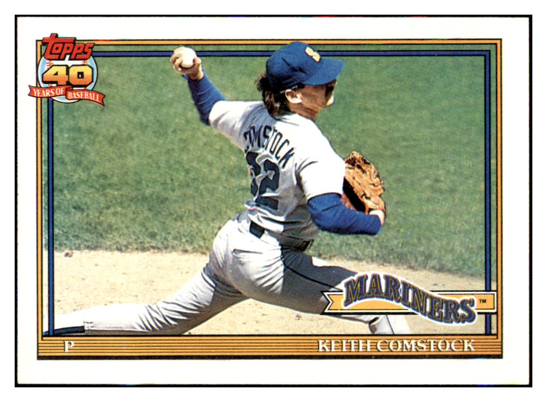 1991 Topps Keith
  Comstock   COR  Seattle Mariners Baseball Card GMMGC simple Xclusive Collectibles