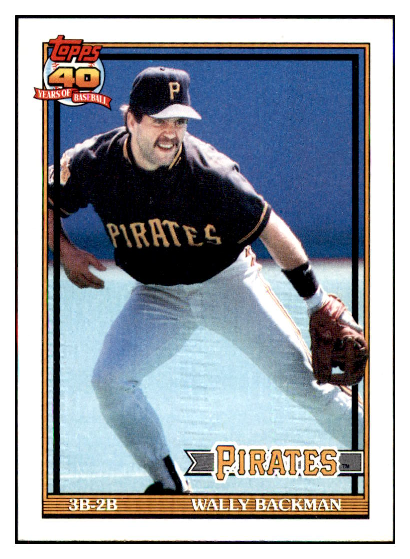 1991 Topps Wally Backman Pittsburgh
Pirates Baseball Card GMMGC simple Xclusive Collectibles