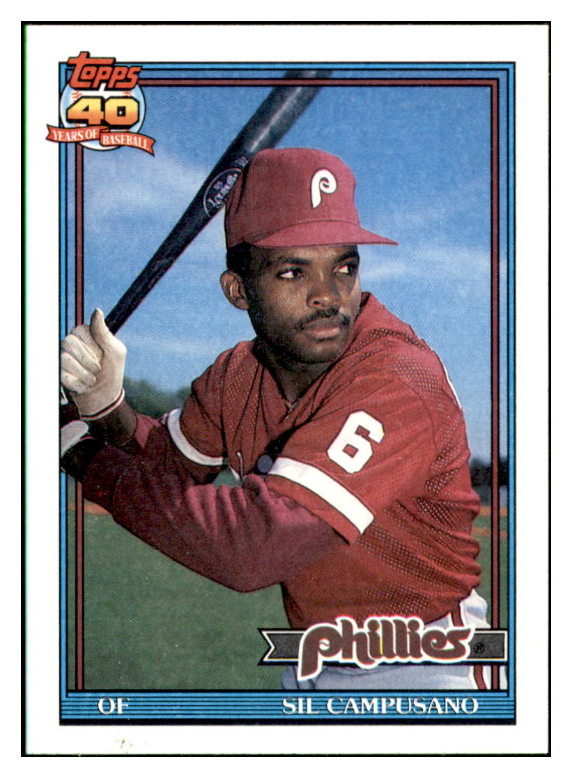 1991 Topps Sil
  Campusano    Philadelphia Phillies
  Baseball Card GMMGC_1a simple Xclusive Collectibles