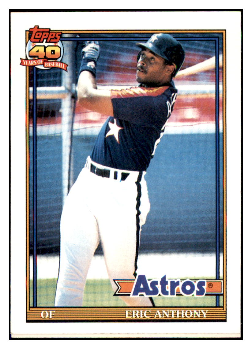 1991 Topps Eric Anthony    Houston Astros Baseball Card GMMGC_1a simple Xclusive Collectibles   
