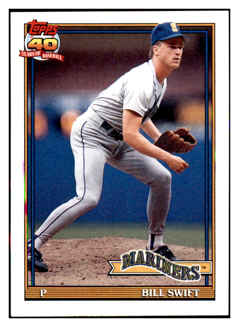 1991 Topps Bill Swift    Seattle Mariners Baseball Card GMMGC simple Xclusive Collectibles