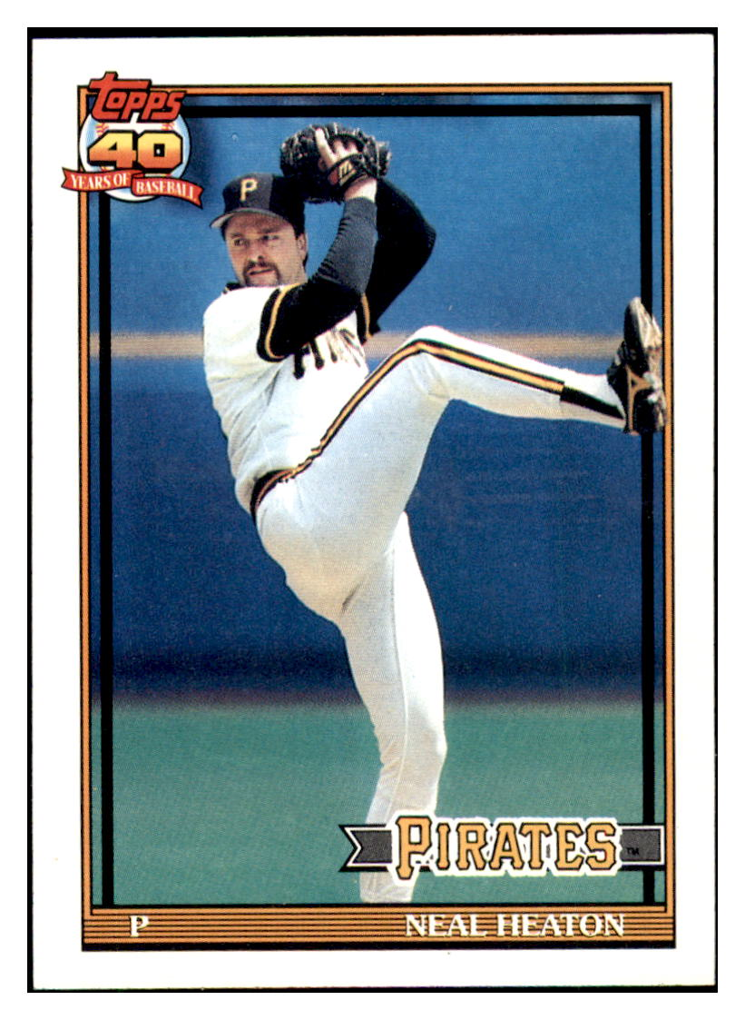 1991 Topps Neal Heaton    Pittsburgh Pirates Baseball Card GMMGC simple Xclusive Collectibles