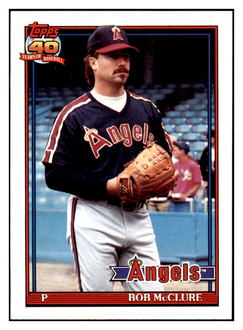 1991 Topps Bob McClure California Angels Baseball Card GMMGC_1a simple Xclusive Collectibles