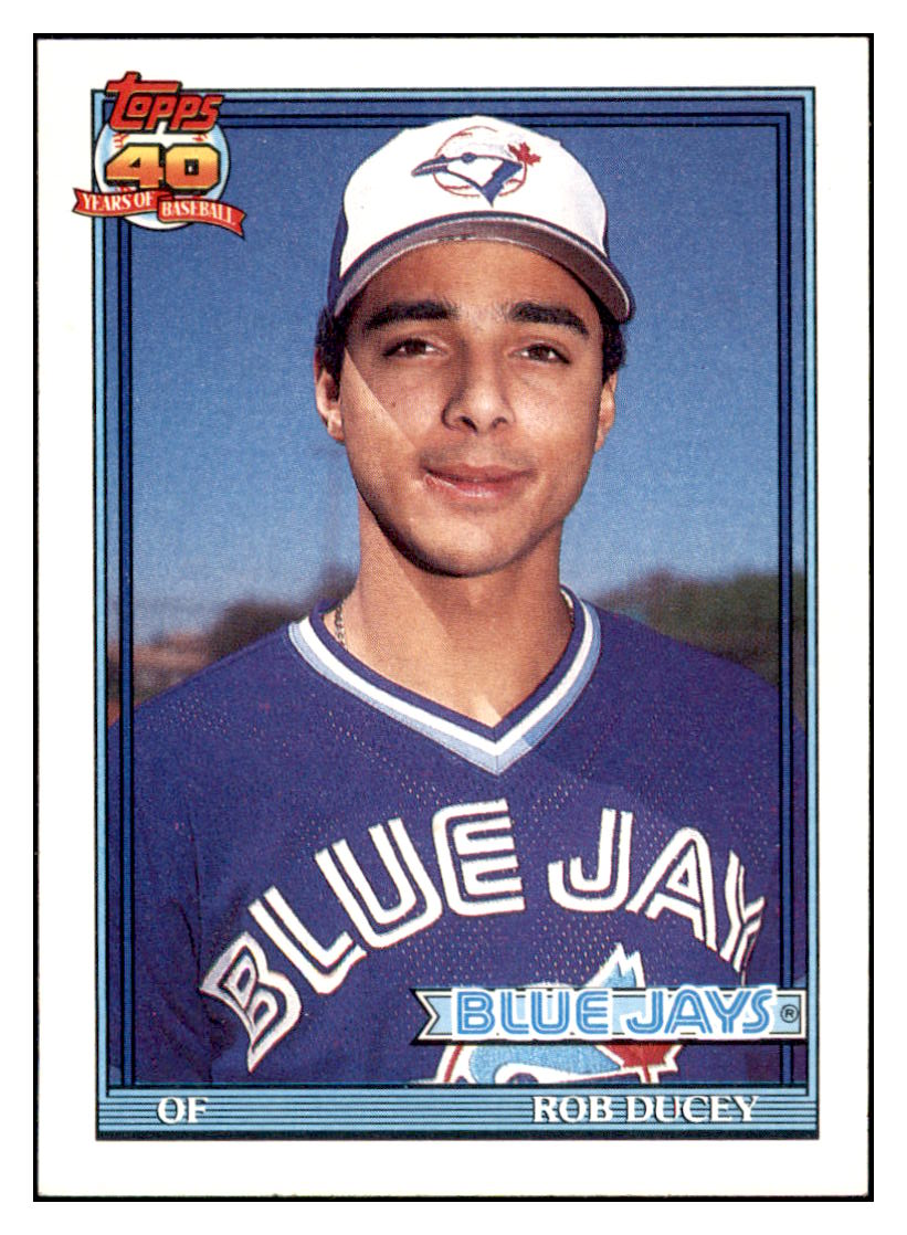 1991 Topps Rob Ducey Toronto Blue Jays Baseball Card GMMGC_1a simple Xclusive Collectibles