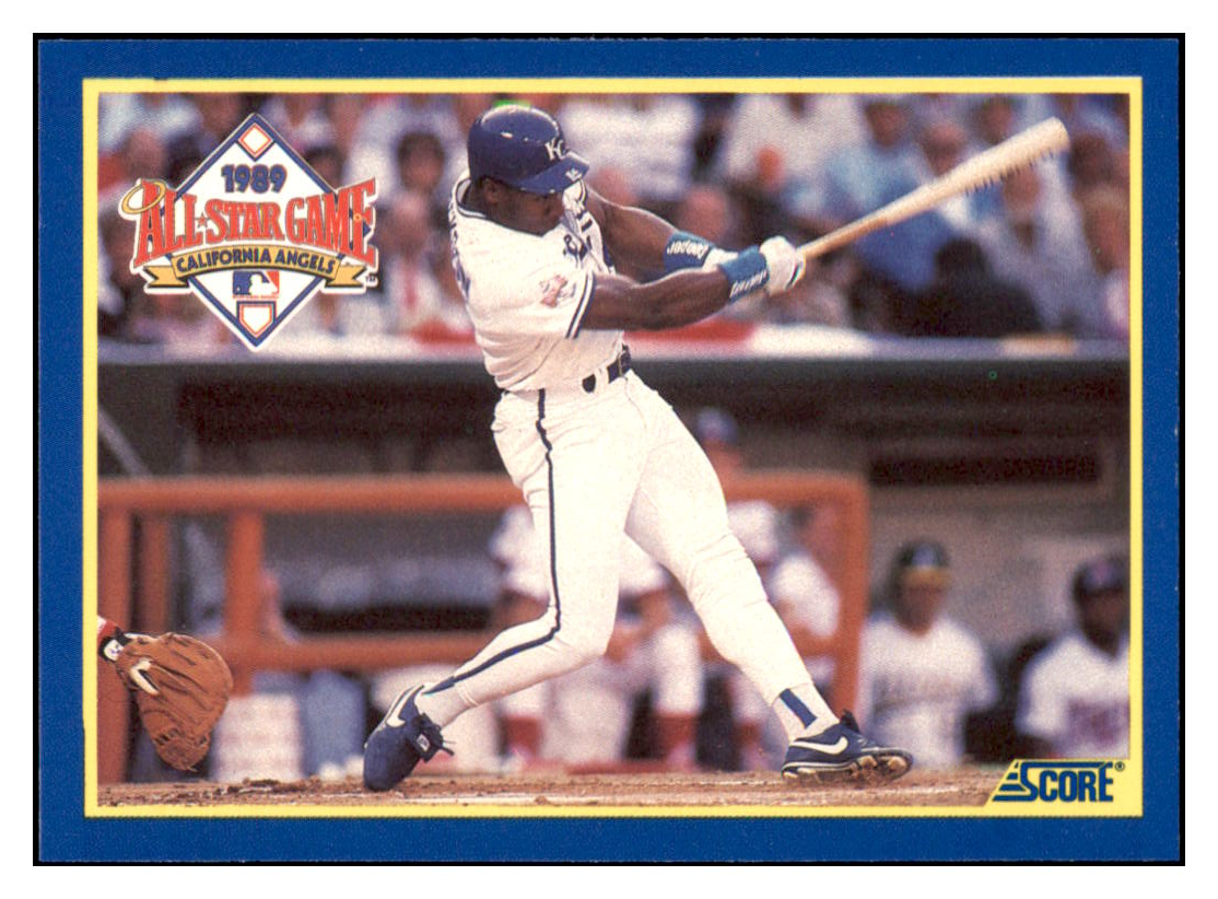 1990 Score Bo Jackson ASG, MVP , Kansas City Royals Baseball Card GMMGC