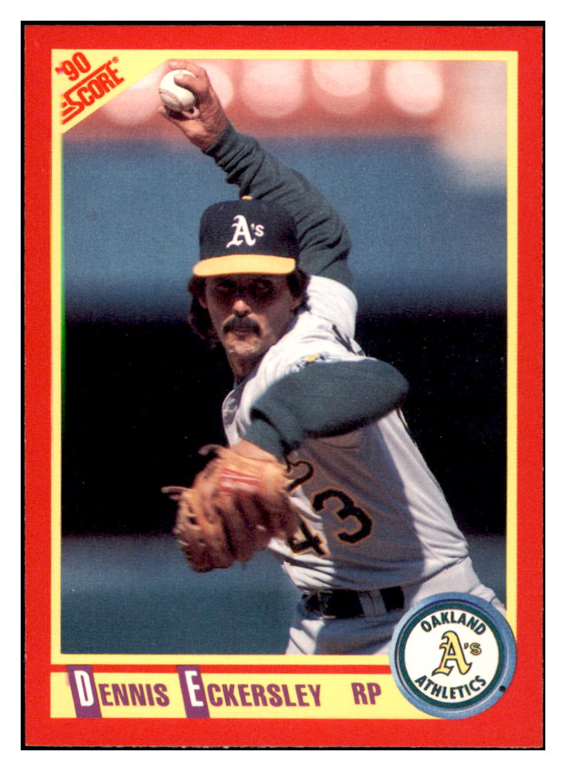 1990 Score Dennis
Eckersley Oakland Athletics Baseball
Card GMMGC simple Xclusive Collectibles