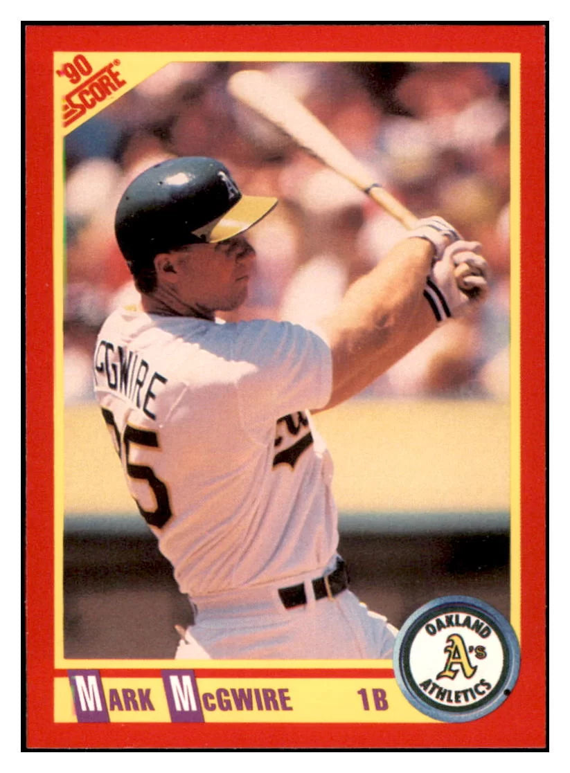 1990 Score Mark McGwire Oakland Athletics Baseball Card GMMGC simple Xclusive Collectibles