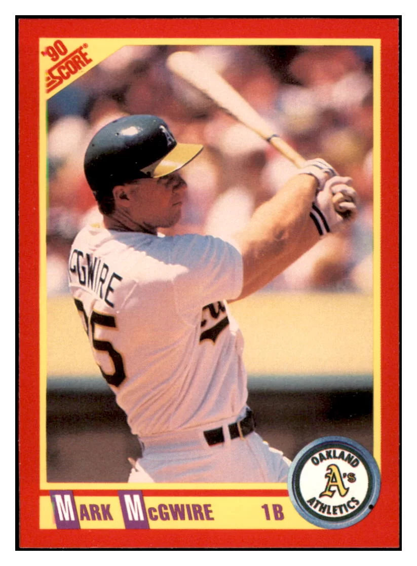 1990 Score Mark McGwire Oakland Athletics Baseball Card GMMGC