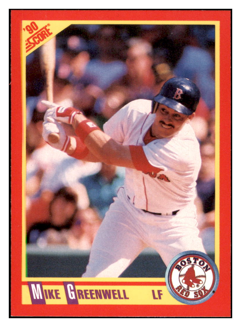 1990 Score Mike Greenwell Boston Red Sox #345 Baseball Card GMMGC