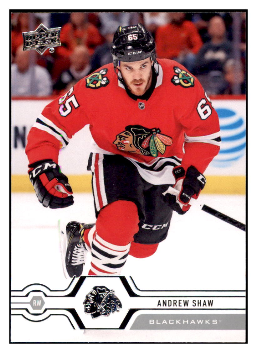 2019 Upper Deck Andrew
  Shaw    Chicago Blackhawks Hockey Card
  GMMGC simple Xclusive Collectibles   
