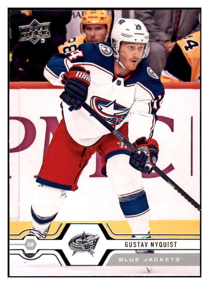 2019 Upper Deck Gustav
Nyquist Columbus Blue Jackets Hockey
Card GMMGC simple Xclusive Collectibles