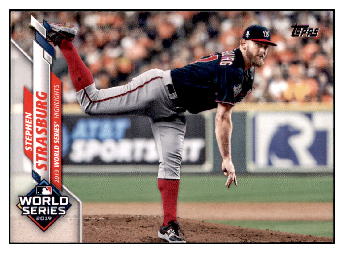 2020 Topps Stephen
  Strasburg   WS  Washington Nationals Baseball Card GMMGC simple Xclusive Collectibles   